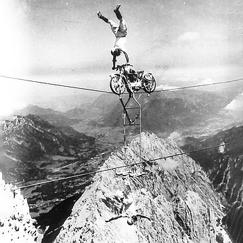 Alfredo und Henry Traber 1953 auf der Zugspitze